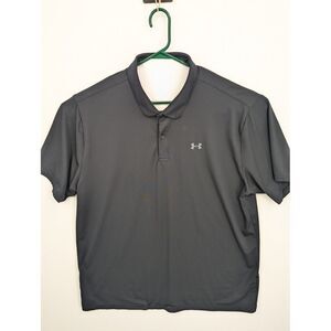Under Armour Men's The Performance Polo Golf Shirt, Black, Loose Fit, 3XL